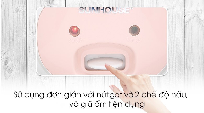 Nồi cơm nắp gài Sunhouse 1.8 lít SHD8607W