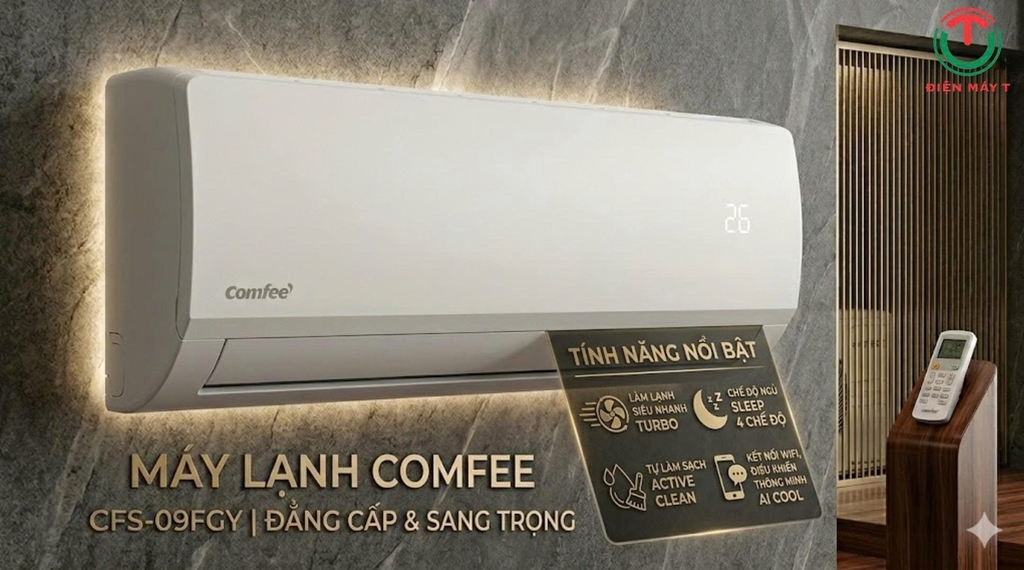 Điều hòa COMFEE 1 chiều 9.000 BTU CFS-09FGY