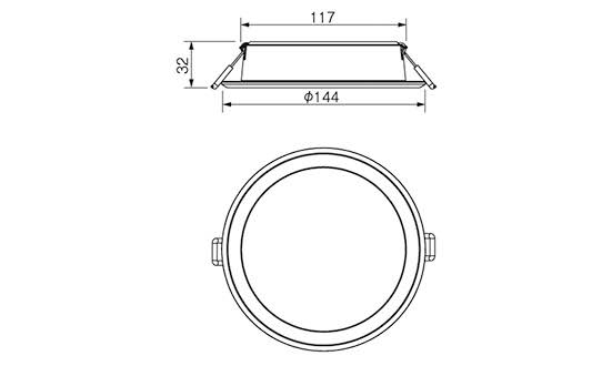Đèn LED Âm Trần Panasonic DN 2G Tròn NNV70091WE1A 12W 3 Chế Độ