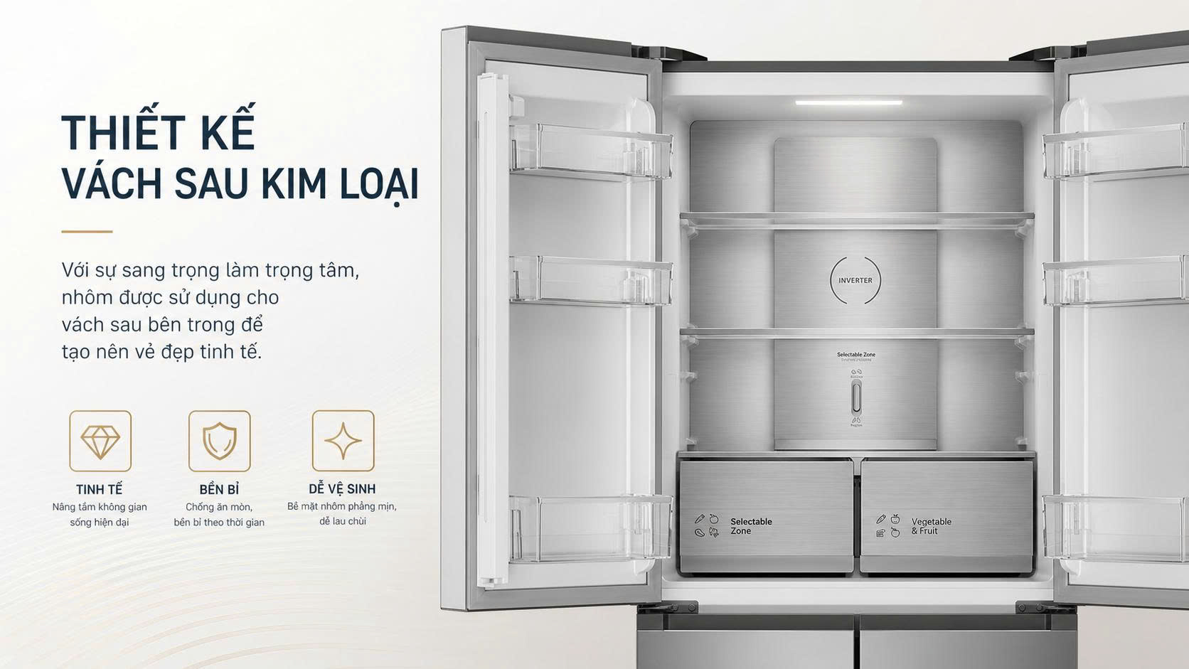 Tủ lạnh Hitachi Multidoor 422L inverter 2026 (HR4N7462DSXVN)