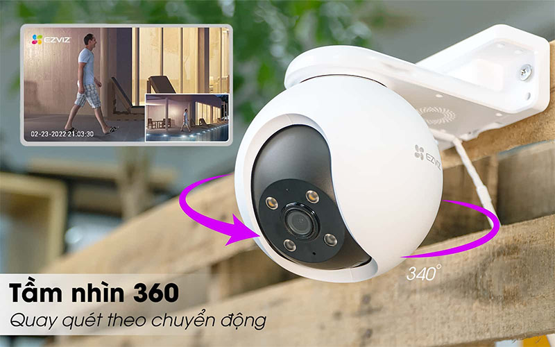 Camera WiFi quay quét ngoài trời EZVIZ H8 3K 5MP