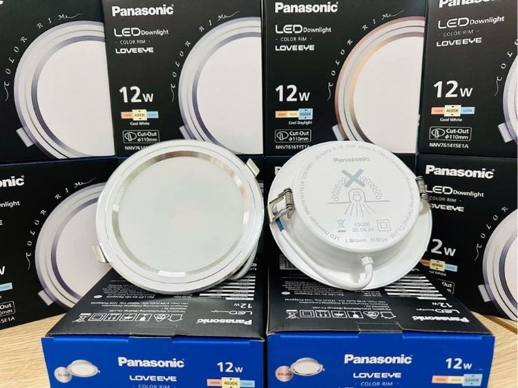 Đèn LED Âm Trần Panasonic Color Rim NNV76150SE1A Viền Bạc 9W | 3 Chế Độ Màu