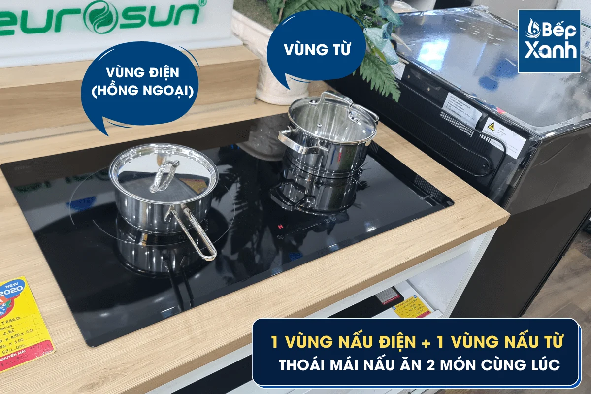 Bếp từ kết hợp điện 2 vùng nấu Hafele HC-M772D