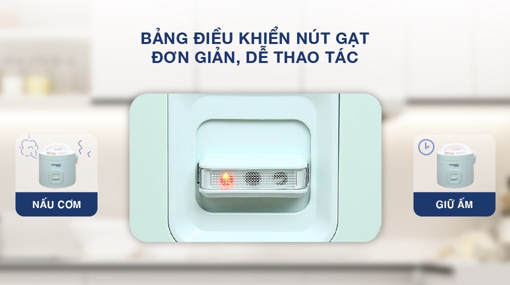Nồi cơm nắp gài Sunhouse Mama 1.2 lít SHD8265B