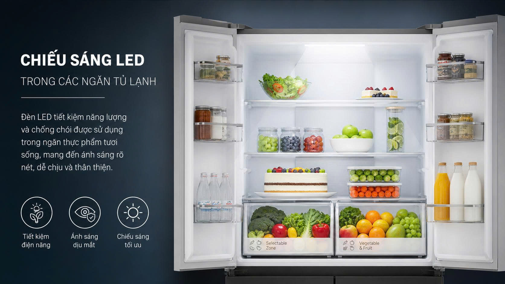 Tủ lạnh Hitachi Multidoor 422L inverter 2026 (HR4N7462DSXVN)