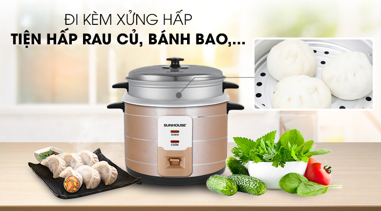 Nồi cơm nắp rời Sunhouse 1.8 lít SHD8125