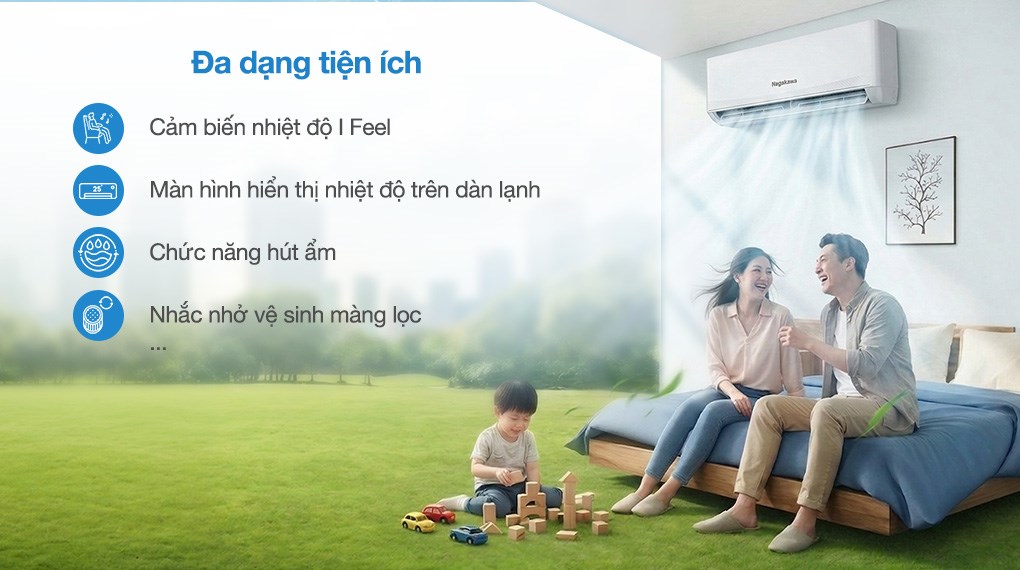 Máy lạnh Nagakawa Inverter 1 HP NIS-C09R2T62