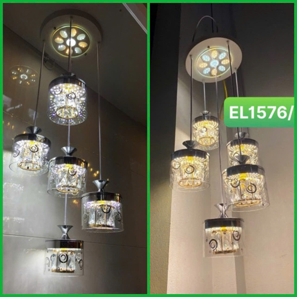 EL1576/5 Thả thủy tinh 5 bóng Elight