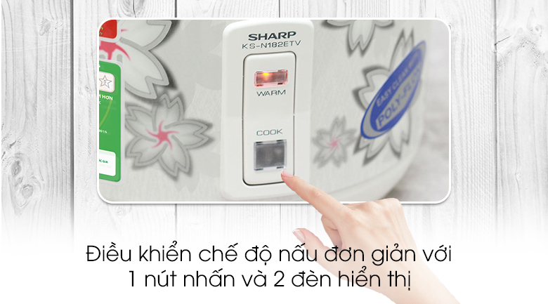 Nồi cơm nắp gài Sharp 1.8 lít KS-N182ETV/N181ETV
