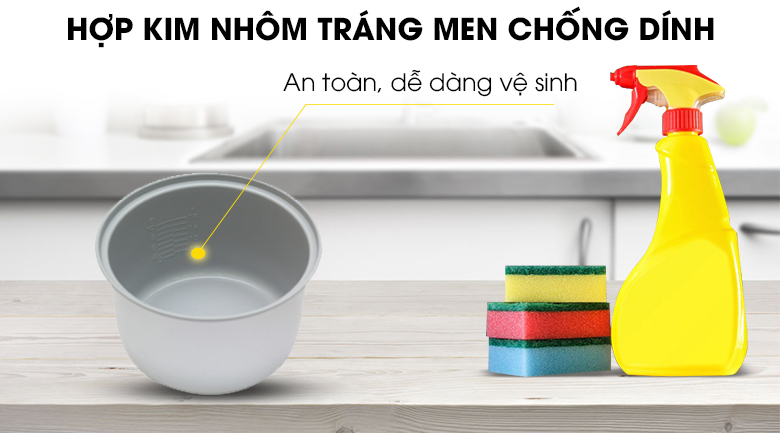 Nồi cơm nắp gài Sharp 1.8 lít KS-N182ETV/N181ETV