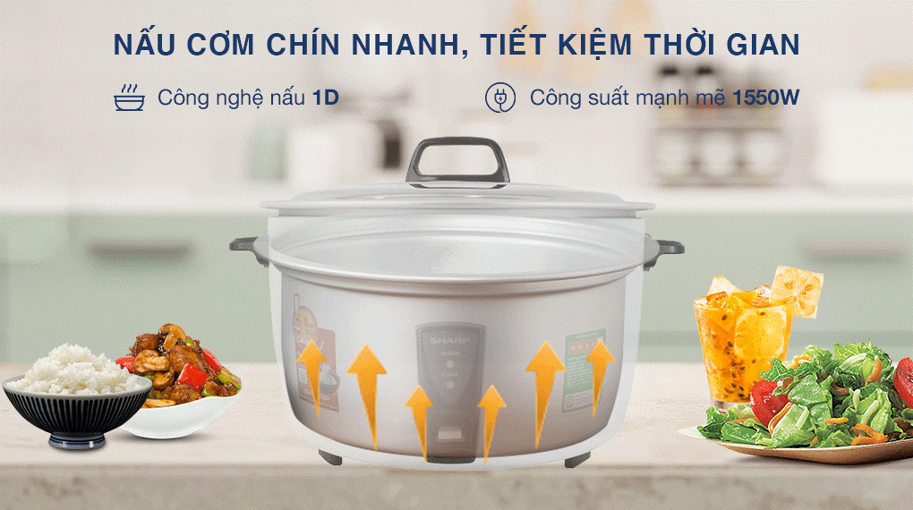 Nồi cơm nắp rời Sharp 5 lít KSH-D55V