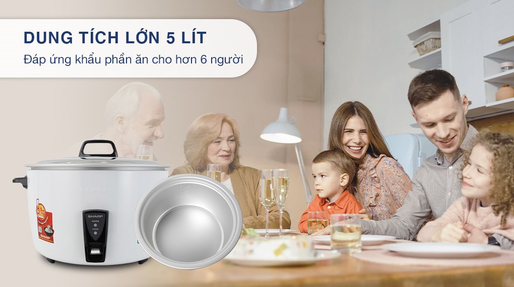 Nồi cơm nắp rời Sharp 5 lít KSH-D55V