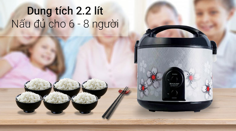 Nồi cơm nắp gài Sharp 2.2 lít KS-R231STV