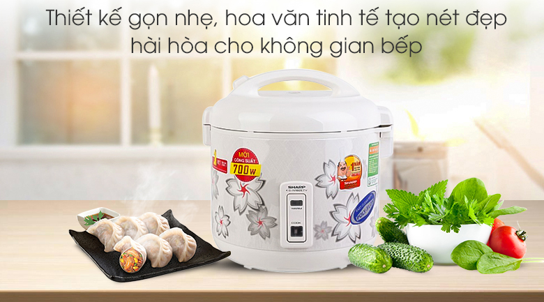 Nồi cơm nắp gài Sharp 1.8 lít KS-N182ETV/N181ETV