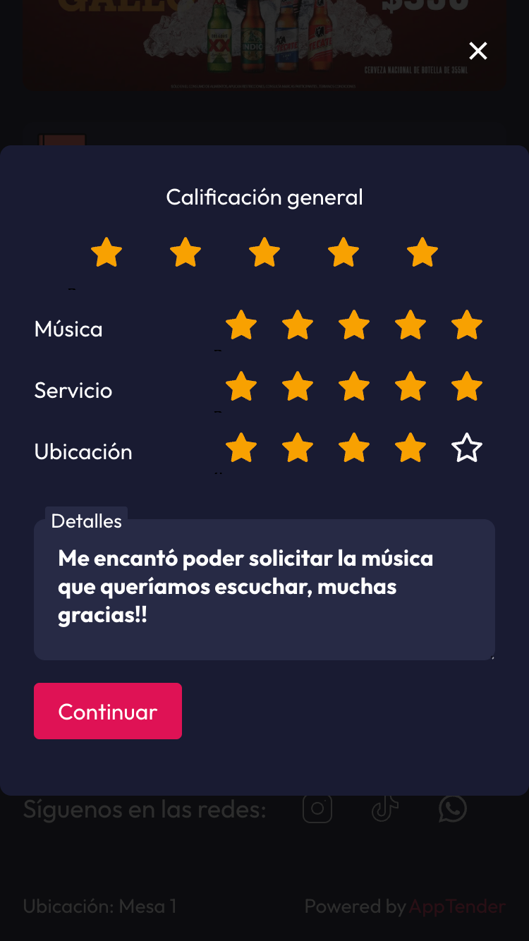 Reseñas y Calificaciones