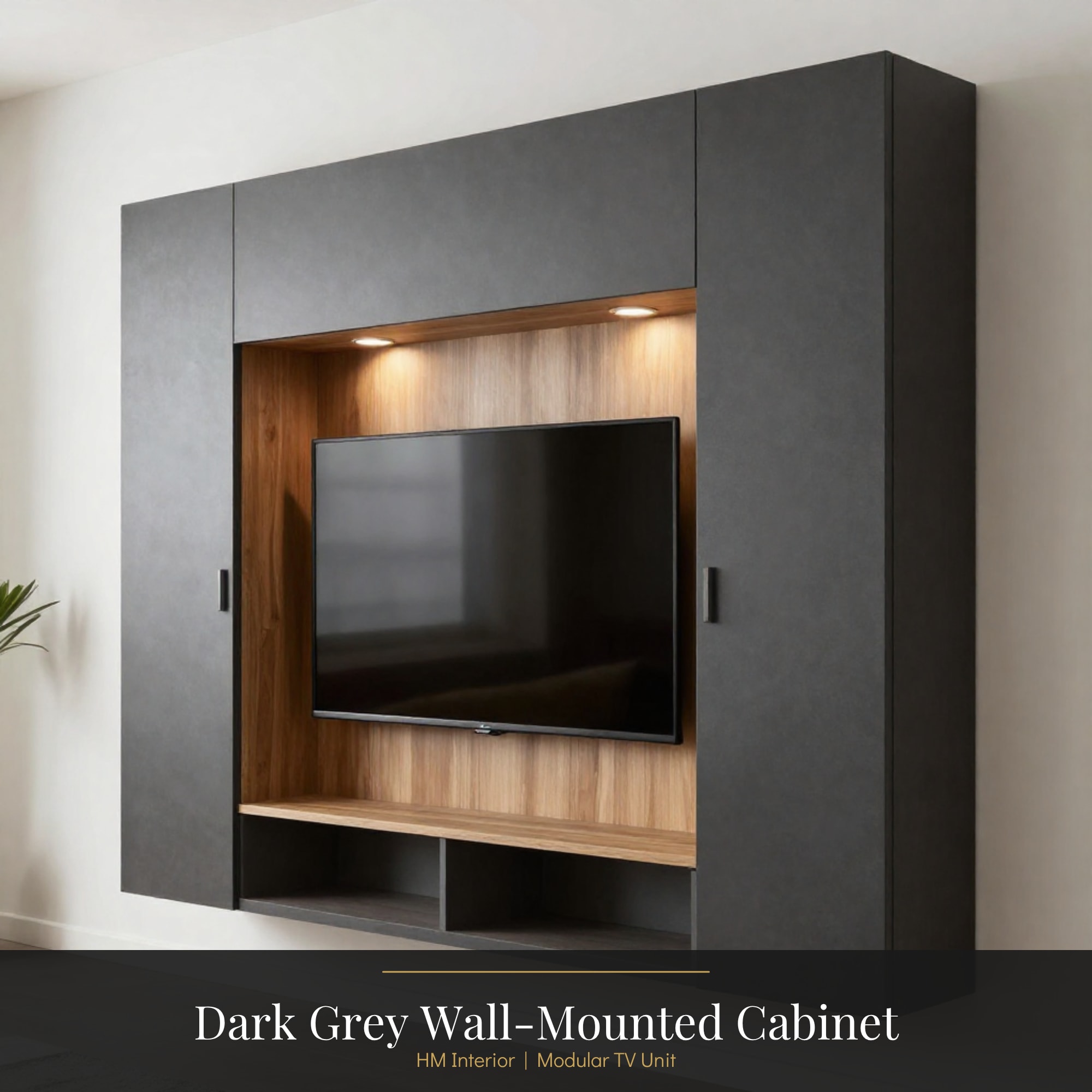 Dark Grey Wall-Mounted Cabinet