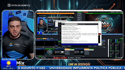 Inputs e fontes no vMix