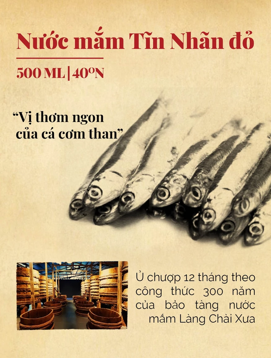 nước mắm tĩn nhãn đỏ