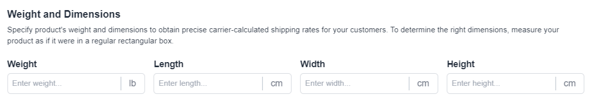 Shipping Attributes