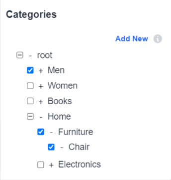 Categories Tree