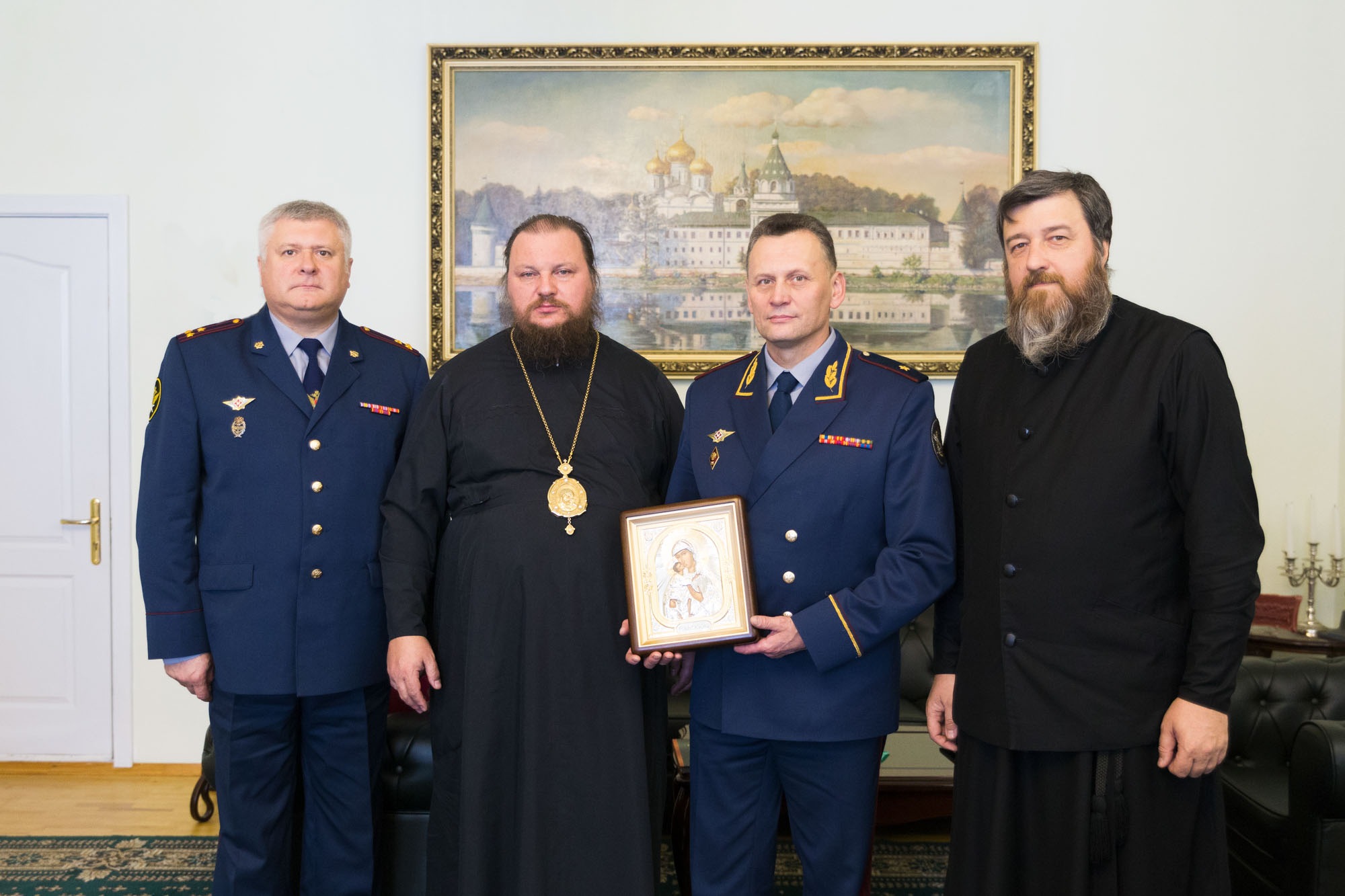 Рабочая встреча митрополита Костромского и Нерехтского Ферапонта с  начальником УФСИН России по Костромской области генерал-майором Андреем  Леонидовичем Виноградовым