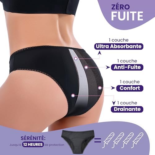Vue 3 de Lot De Culottes Menstruelles