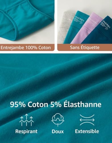 Vue 5 de Shorty Femme Coton Stretch