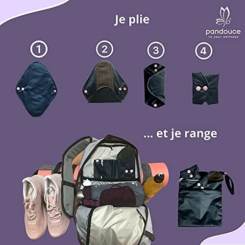 Vue 5 de Serviettes Hygieniques Lavables Protegeslips