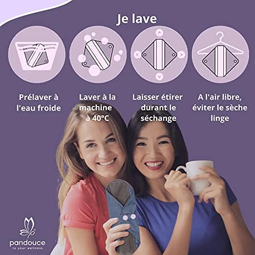 Vue 6 de Serviettes Hygieniques Lavables Protegeslips