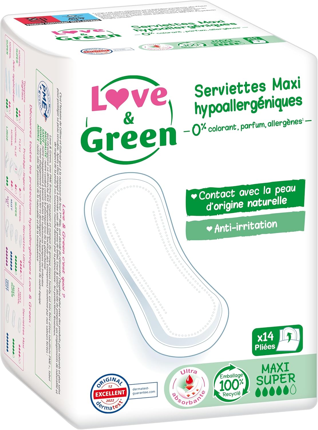 Love Green Serviettes Hygieniques