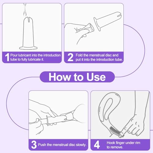 Vue 4 de Disque Menstruel Reutilisable Pcs