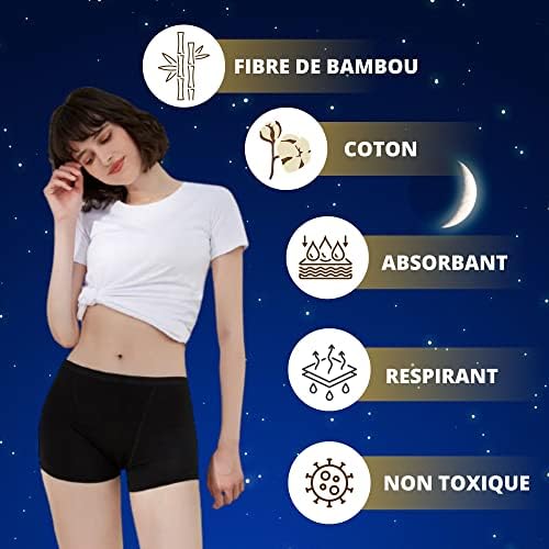 Vue 2 de Boxer Menstruel Femme Short