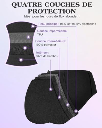 Vue 2 de Culotte Menstruelle Adolescente Ideales
