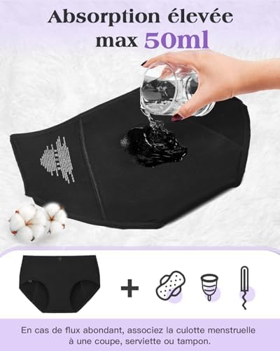 Vue 4 de Culotte Menstruelle Adolescente Ideales