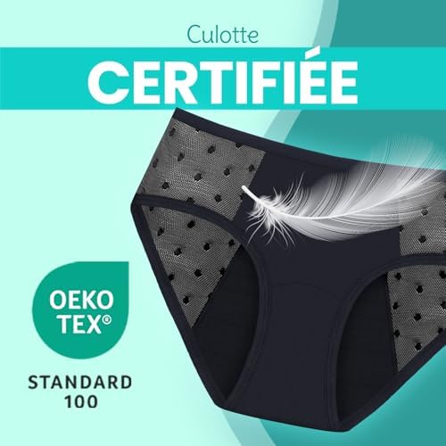Vue 2 de Pack Culottes Menstruelles Plumetis