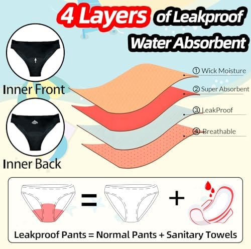 Vue 2 de Pantalon De Natation Menstruel