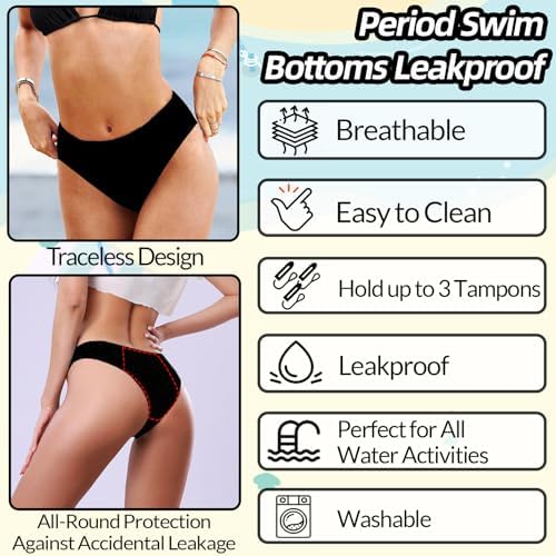 Vue 3 de Pantalon De Natation Menstruel