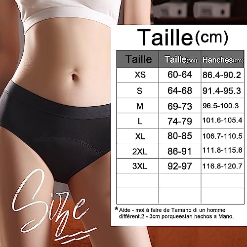Vue 4 de Culotte Menstruelle Absorbante Tampons