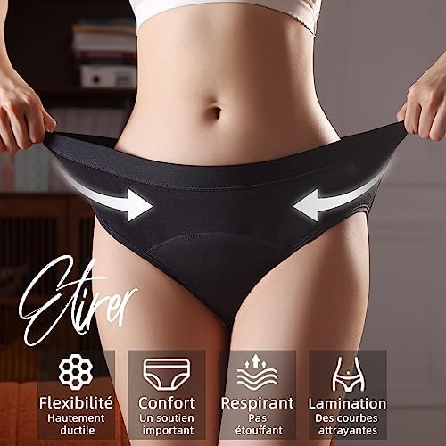 Vue 5 de Culotte Menstruelle Absorbante Tampons