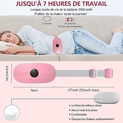Vue 6 de Ceinture Chauffante Regle Douloureuse