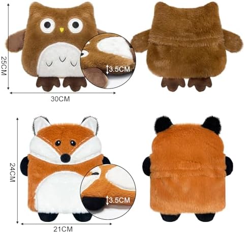 Vue 4 de Bouillotte Microonde Peluche Coussin