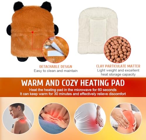 Vue 7 de Bouillotte Microonde Peluche Coussin