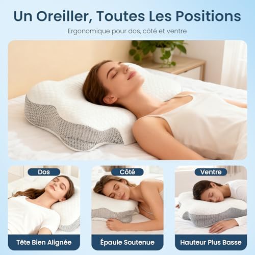 Vue 4 de Oreiller Ergonomique Cervical Pour