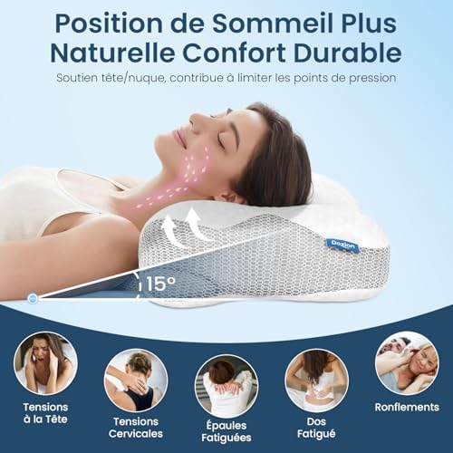 Vue 5 de Oreiller Ergonomique Cervical Pour