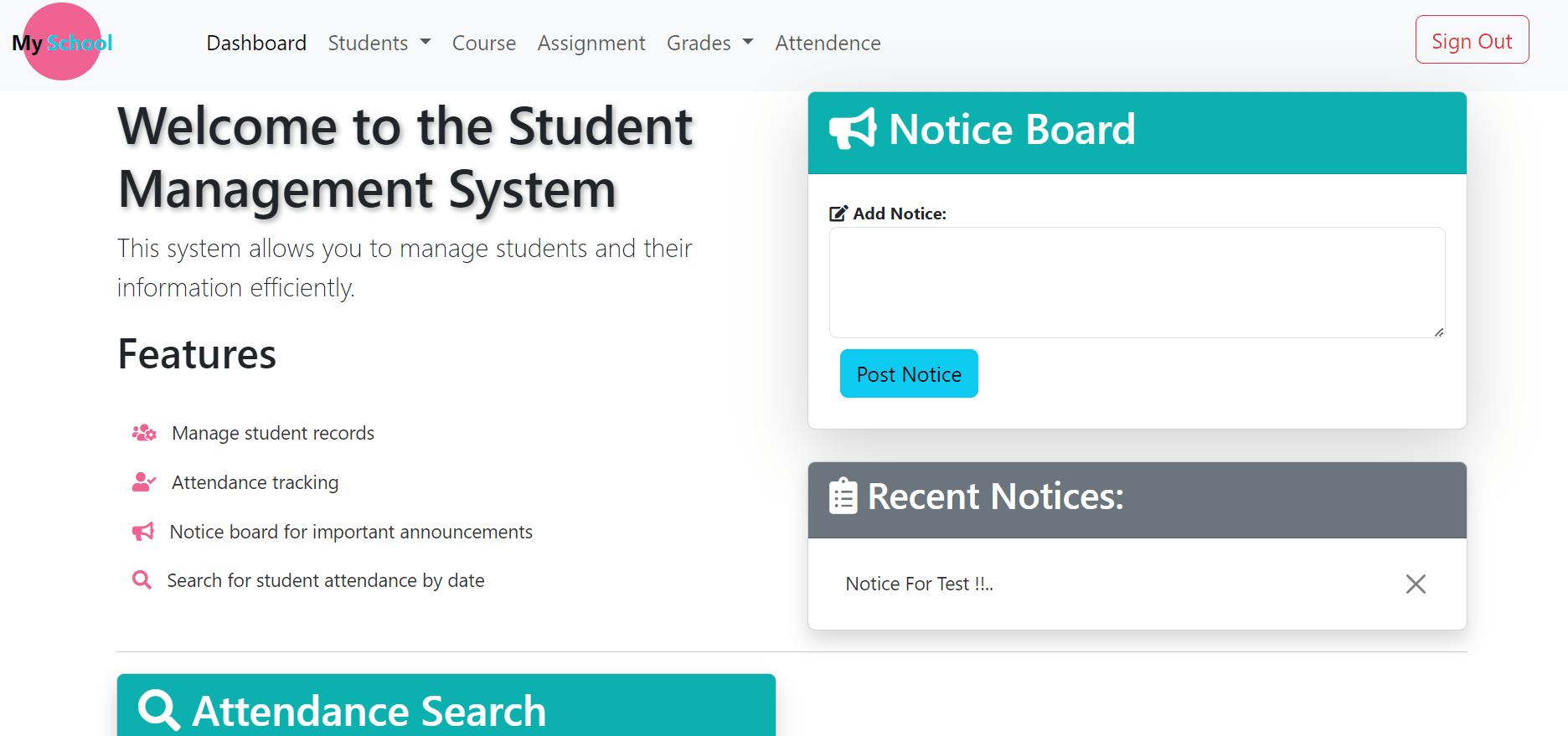 Student Management System | Roman Humagain