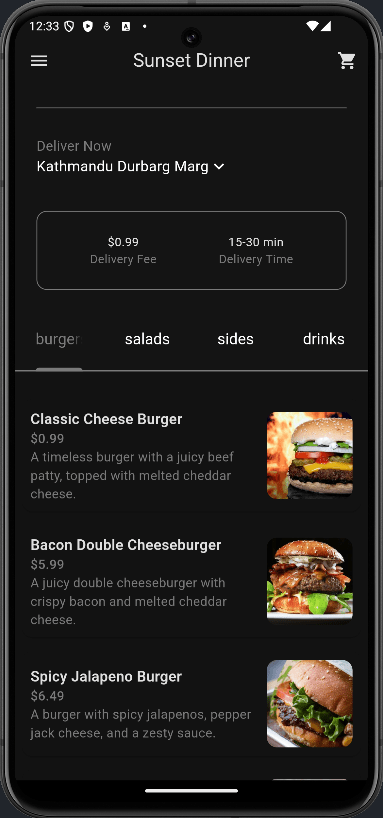Food Delivery App | Roman Humagain