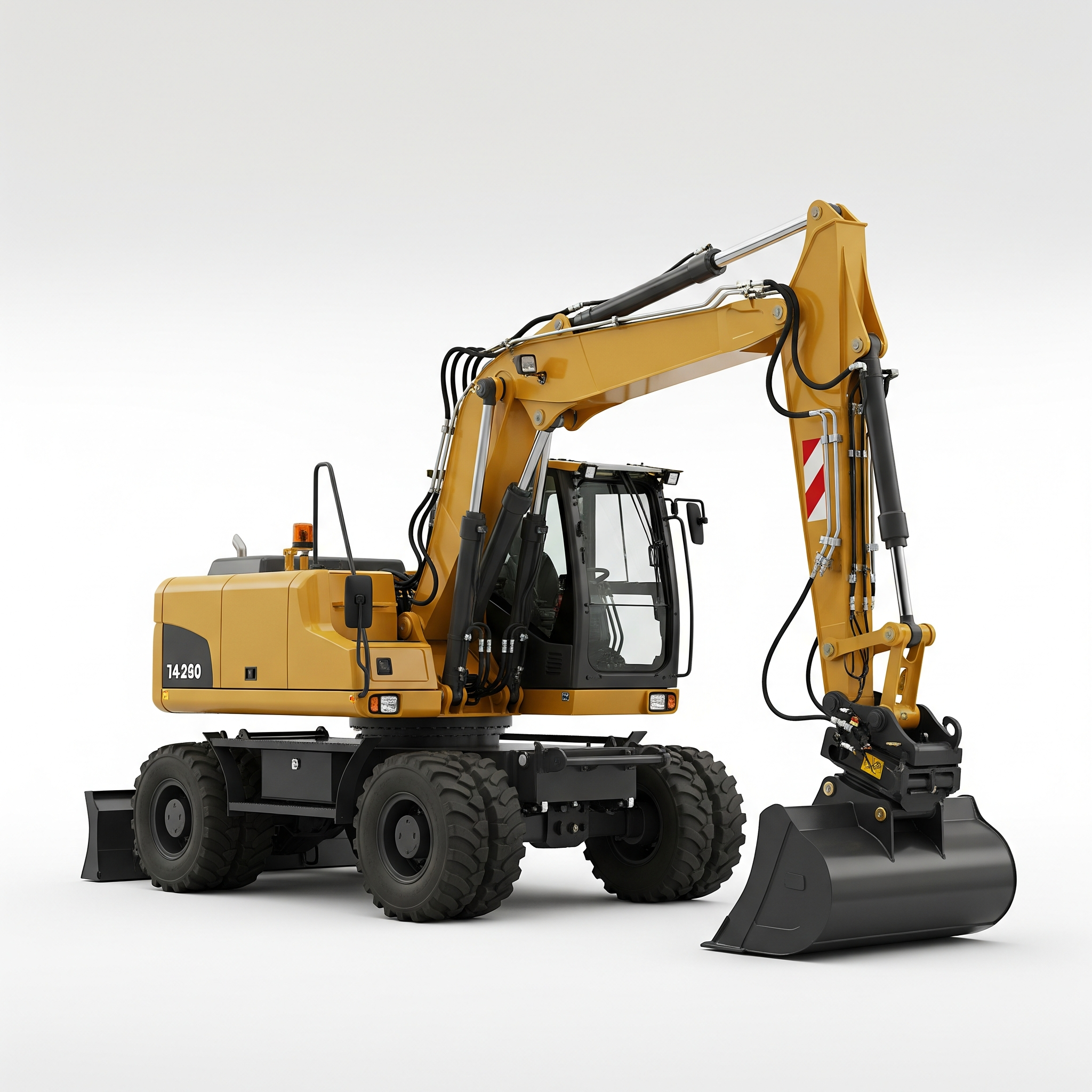 Hydraulic wheeled excavator (standard) Hydraulic wheeled excavator (standard) Poster