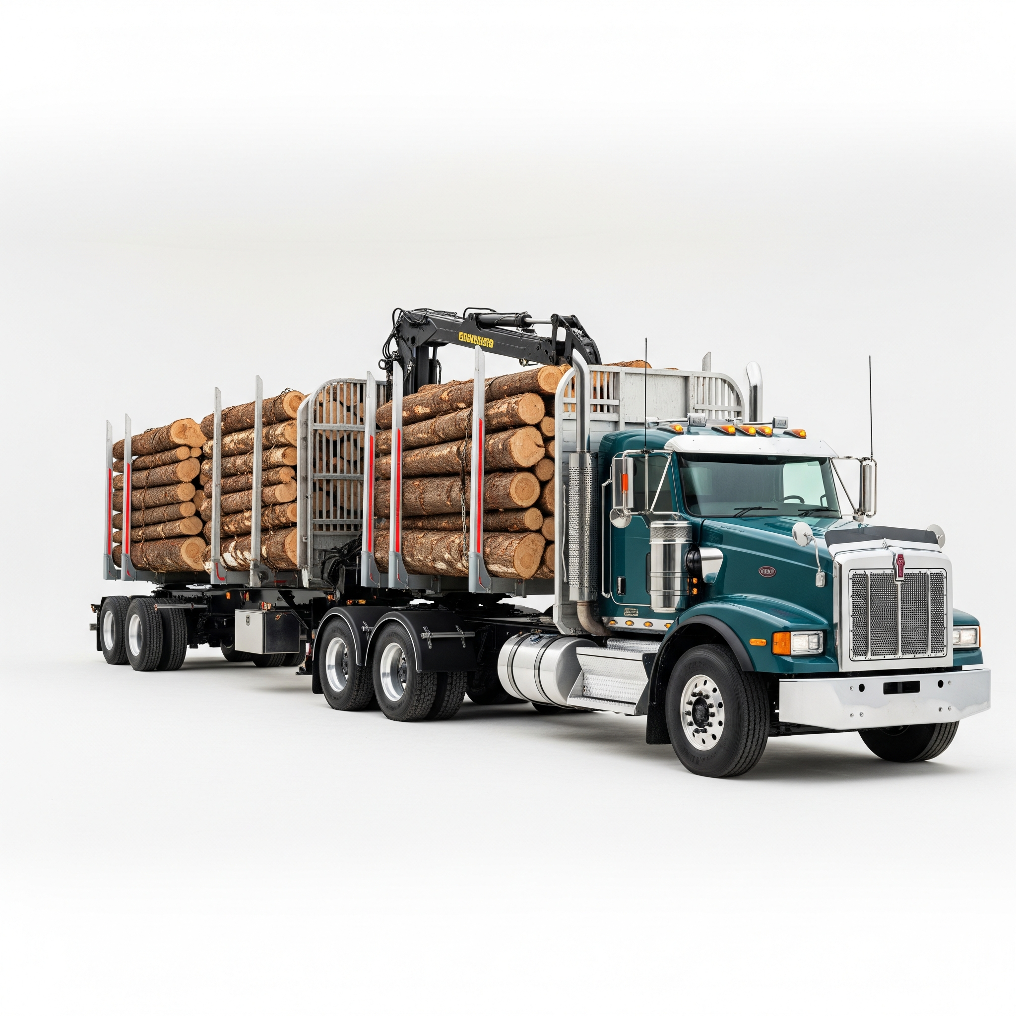 Logging Trailer Truck Logging Trailer Truck Poster
