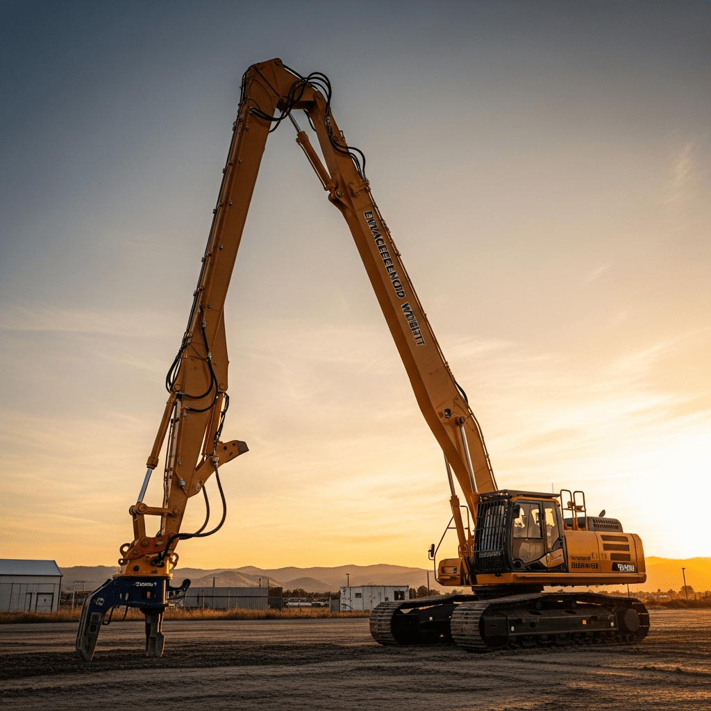 Hydraulic demolition/high-reach excavator