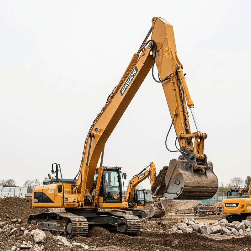 Long-reach hydraulic excavator Long-reach hydraulic excavator Shirt